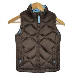 LL Bean Girls Goose Down Quilted Puffer Vest 6X-7